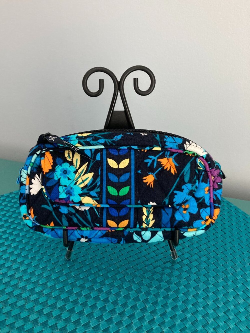 NWOT Vera Bradley Mirror Cosmetic Pouch Case Midnight Blues